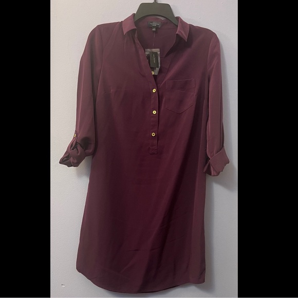 The Limited Dresses & Skirts - The Limited Ashton Plum Shirt Dress with Gold Buttons